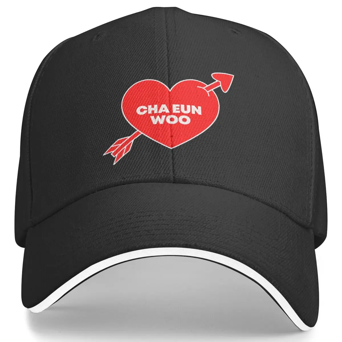 

I Love Cha Eun Woo Baseball Cap y2k Funny Unisex-Teens Trucker Hat Adjustable Design Tennis Skate Baseball Caps Gift Idea