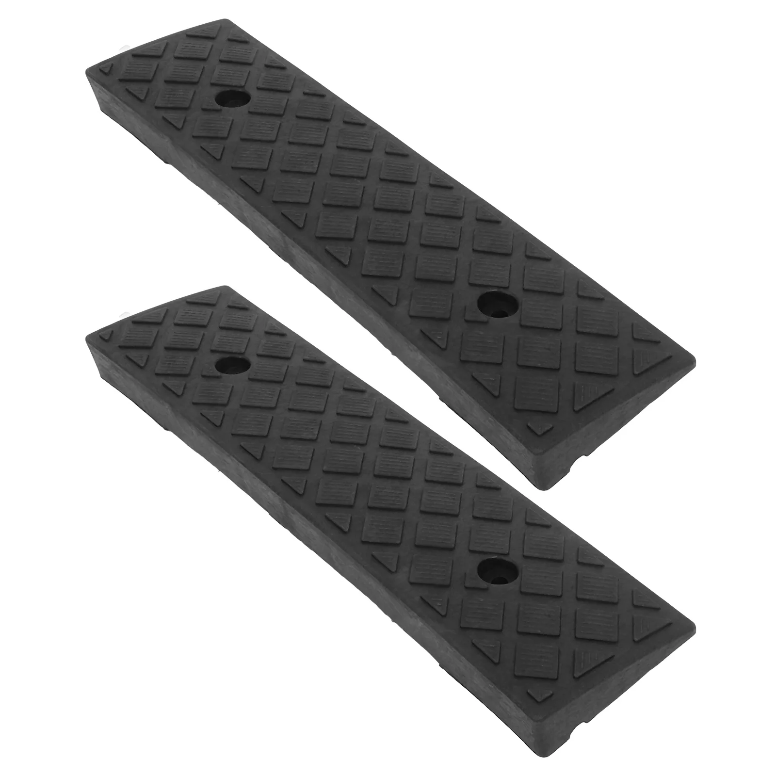 2 Pcs Ramp Pad Curb Drive over Cable Protector Threshold Ramps Wheelchair for Sidewalks Car Rubber Truck Loading