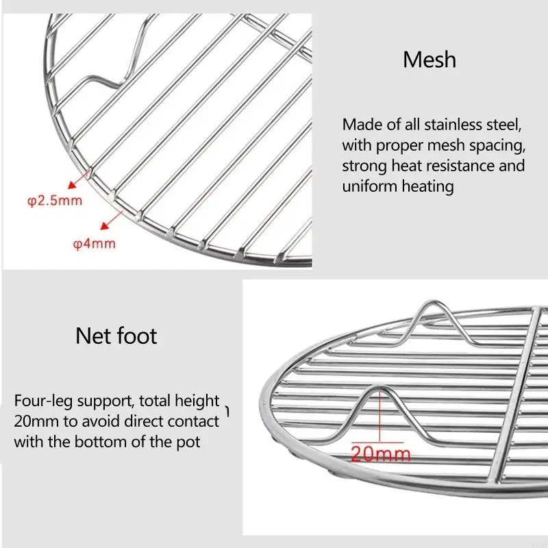 

Подставка для приготовления пищи на пару из нержавеющей стали, пароварка, кухонная посуда, поднос для приготовления на пару W89F
