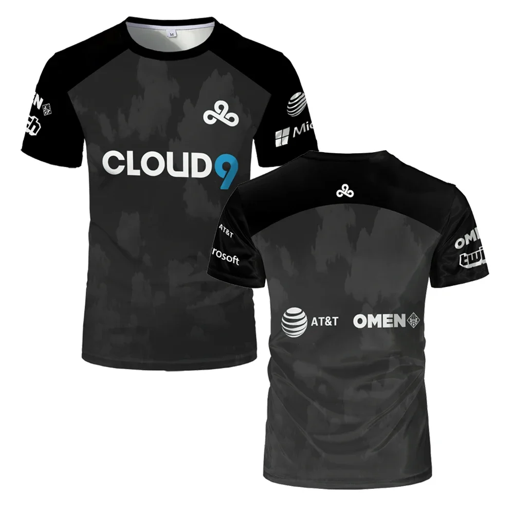 2024 New ESports C9 Team Uniform T-shirt Games Contest Sports Jersey Men Tshirt Summer Original Teen Boys Game Training Fans Tee