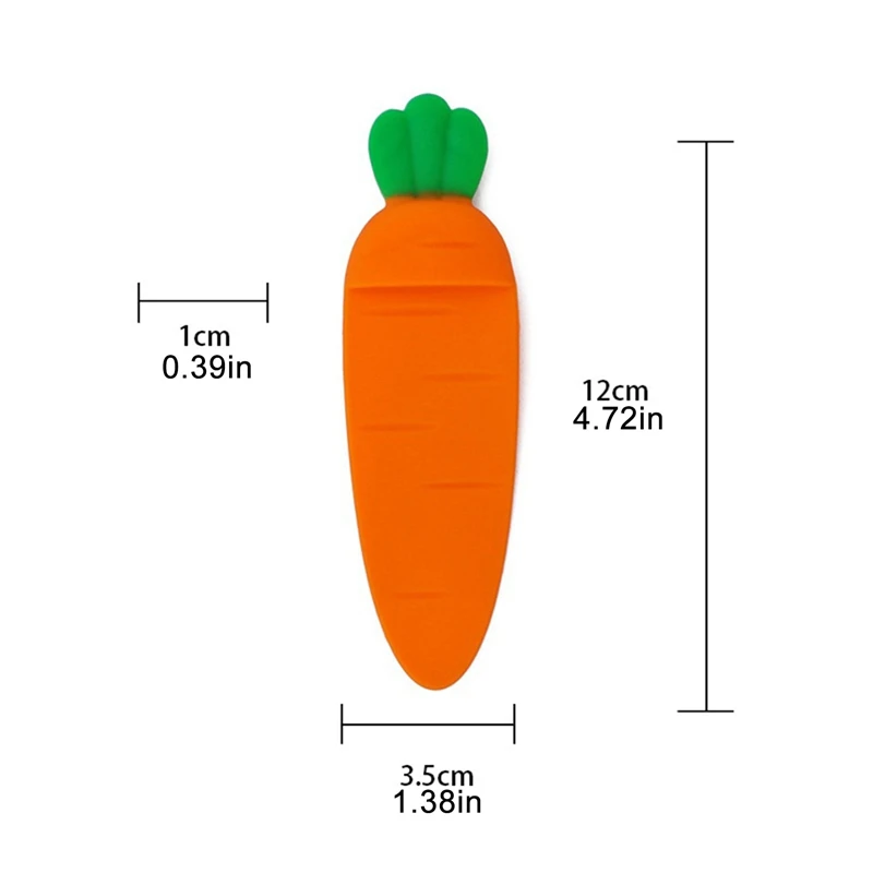 Kawaii Cartoon Carrot Bookmark for Student Book Holder Binder Index Divider Reader Stationery Office School Supplies