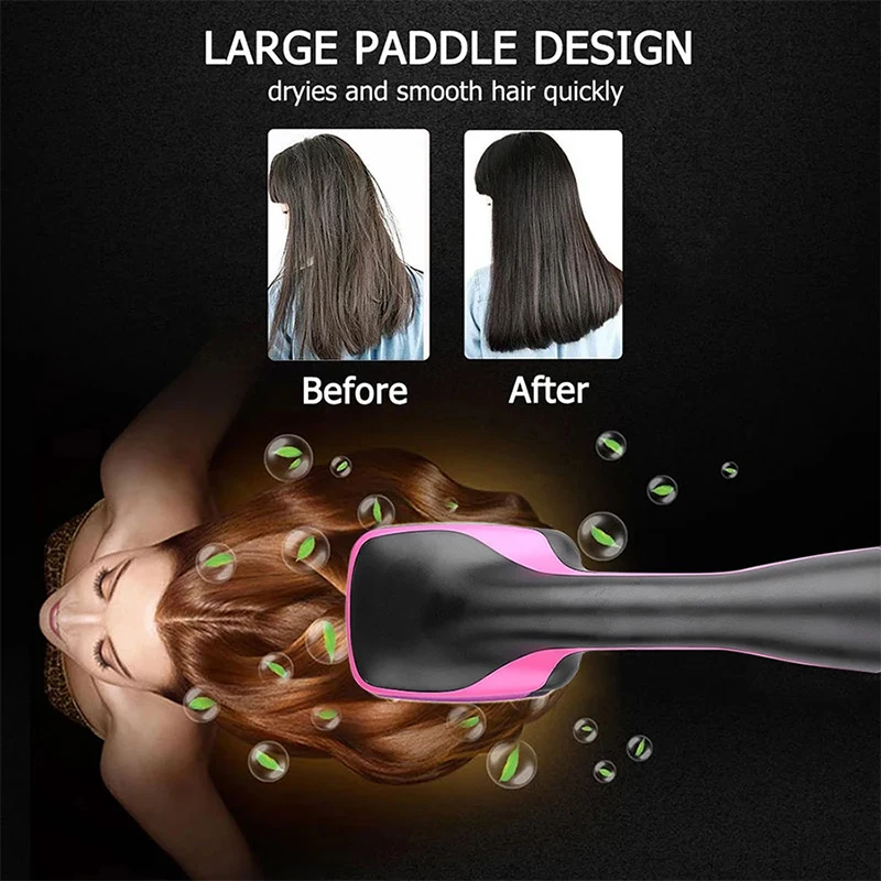 Hot Comb Ceramic Hair Straightener Curler Brush One Step Fast Heating Multifunctional Blow Dryer Styler Household Tool