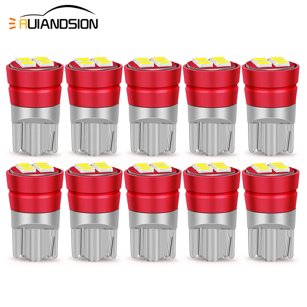 

Ruiandsion 10PCS T10 DC 24V LED Signal Light W5W 3030 Chip Universal Car Truck Bus Instrument Panel Dashboard Lights Marker Bulb