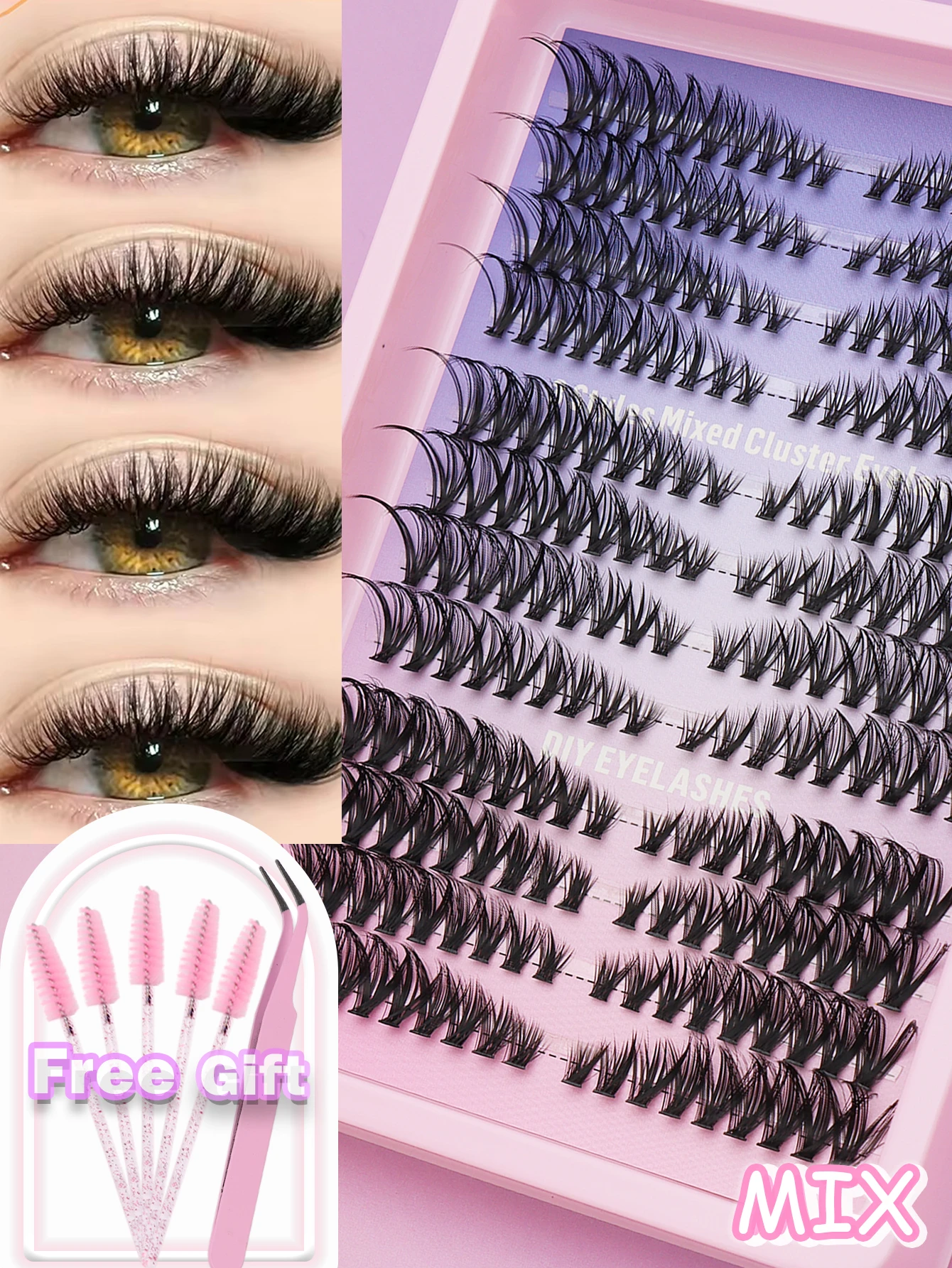 Multiple styles to choose from mix eyelashes for colorful eyes natural eyelash party and club daily work meeting party and club