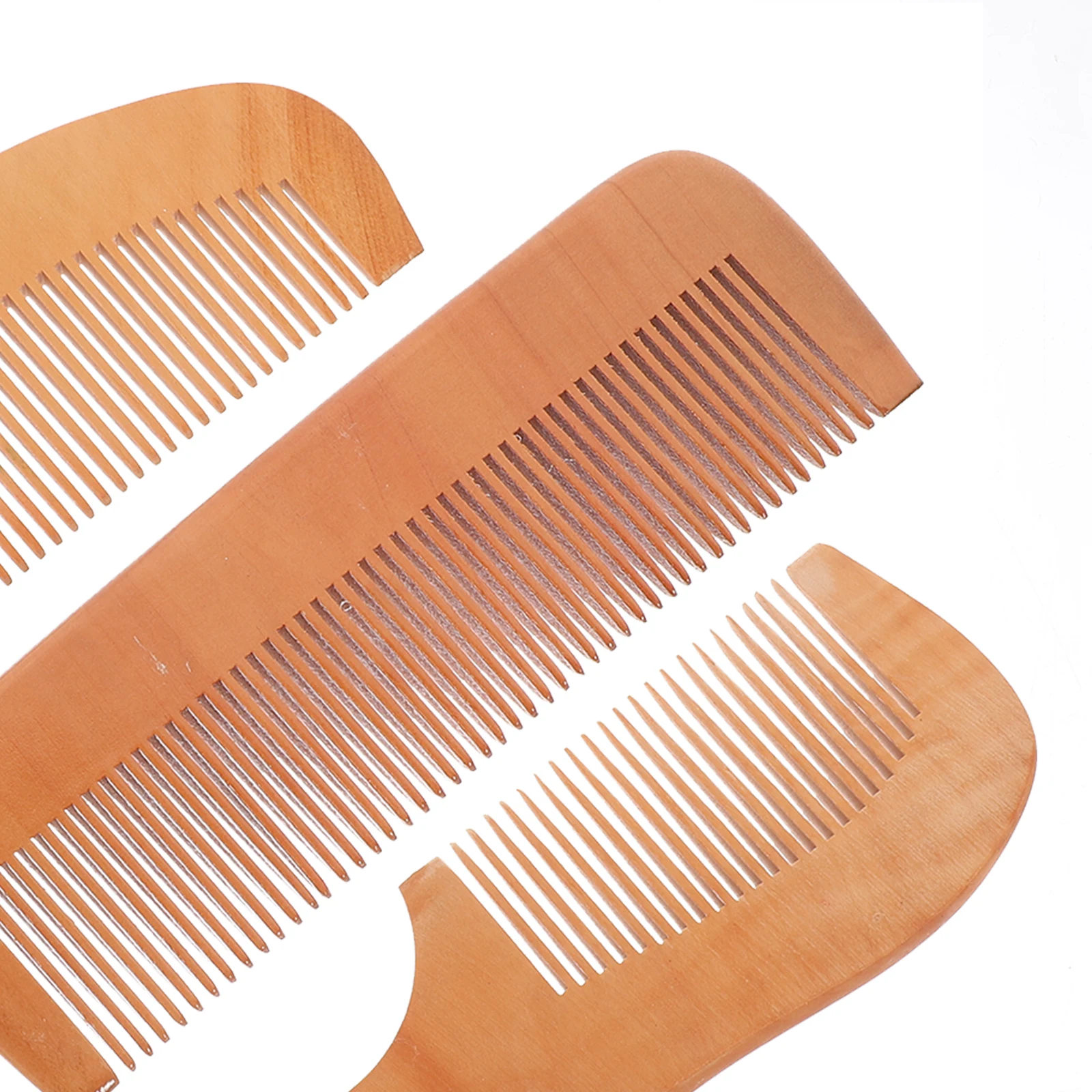 

3pcs Mini Massage Combs Wooden Hair Combs Portable Small Round Teeth Scalp Massager Detangle Wet Dry Hair Styling Travel