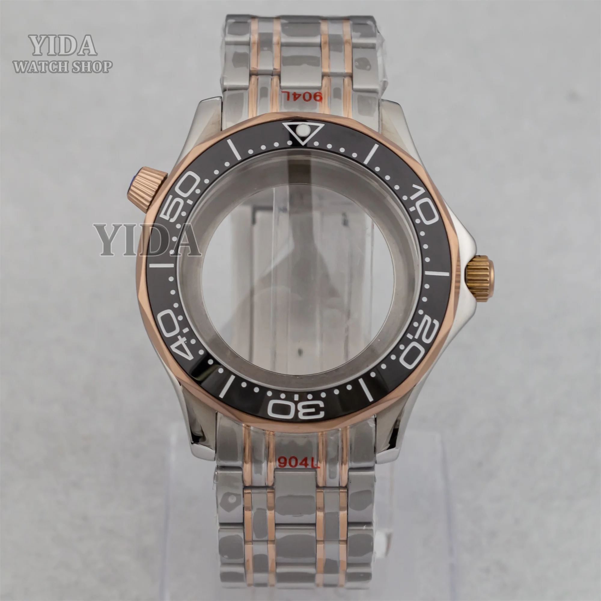 Para Seamaster 300 funda de reloj NH35 de 41MM pulsera de acero inoxidable 10ATM resistente al agua ajuste NH36 accesorios de reloj de movimiento reemplazar