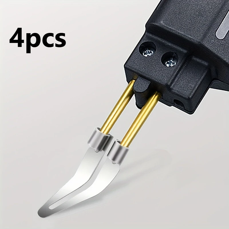 4pcs Adjustable 60W Welding IronTips - Anti-Stick, Flat Angle, Precision Repair & Smoothing, Steel Material, No Battery Required