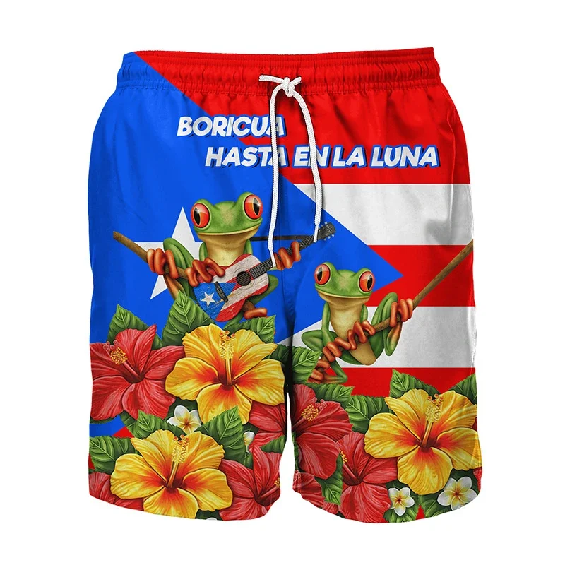 Puerto Rico Flag 3D Print Summer Short Pants Kids Male Causal Fashion Gym Shorts Ropa De Hombre Teen Surfing Board Shorts Mens