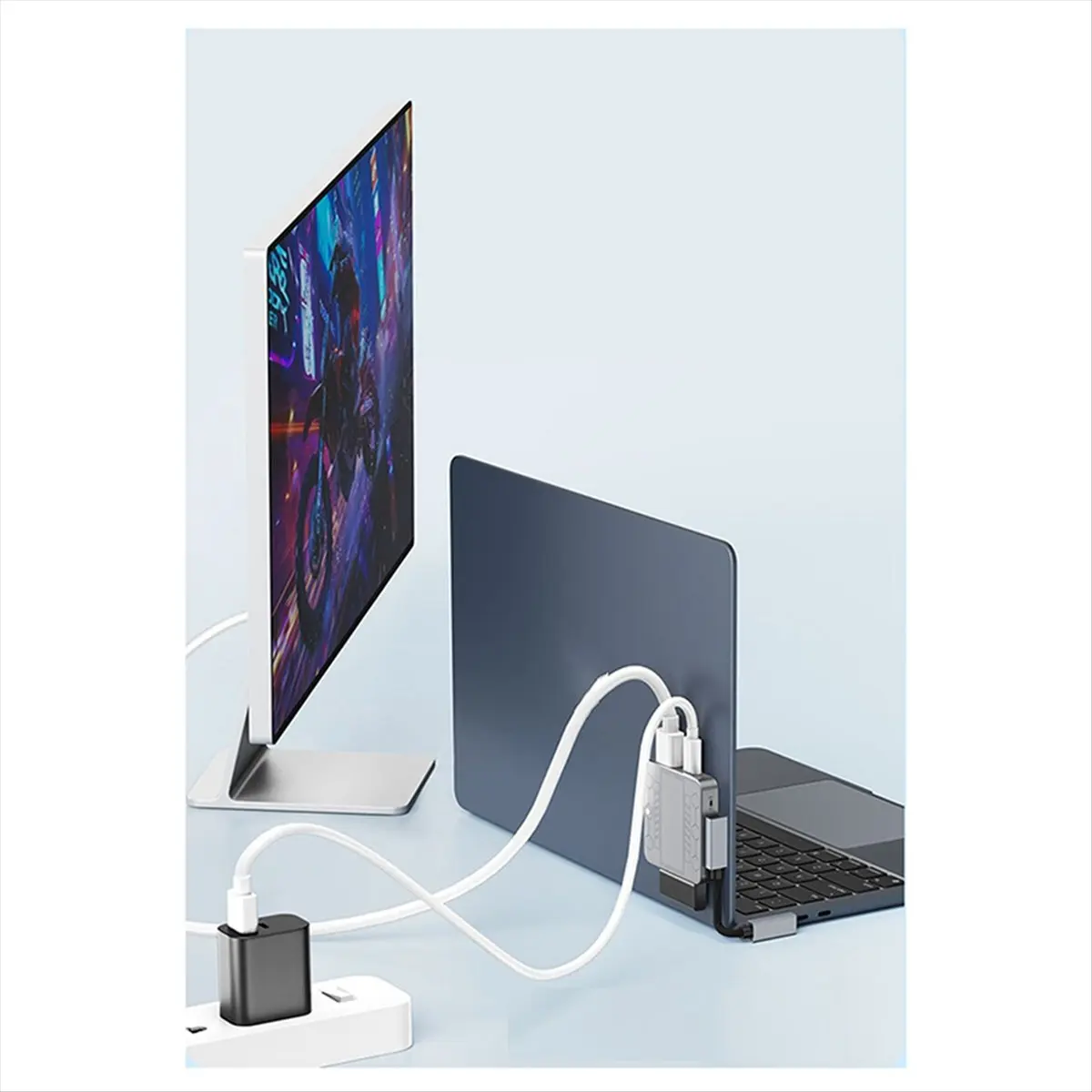 

OKgood 10Gbps Magnetic Hard Drive Box Expansion Dock M.2 SSD External Expansion Mobile Phone Recording and Projection 4K PD100W