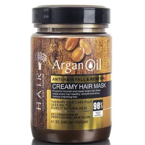 Argan oil essence hair mask hair super soft nourishing and smoothing frizz improve hair tail dry argan oil conditioner 1000g