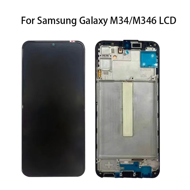 6.5“Super OLED For Samsung Galaxy M34 5G M346B LCD Display Touch Screen Digitizer For Samsung M34 M346B/DS LCD With Frame