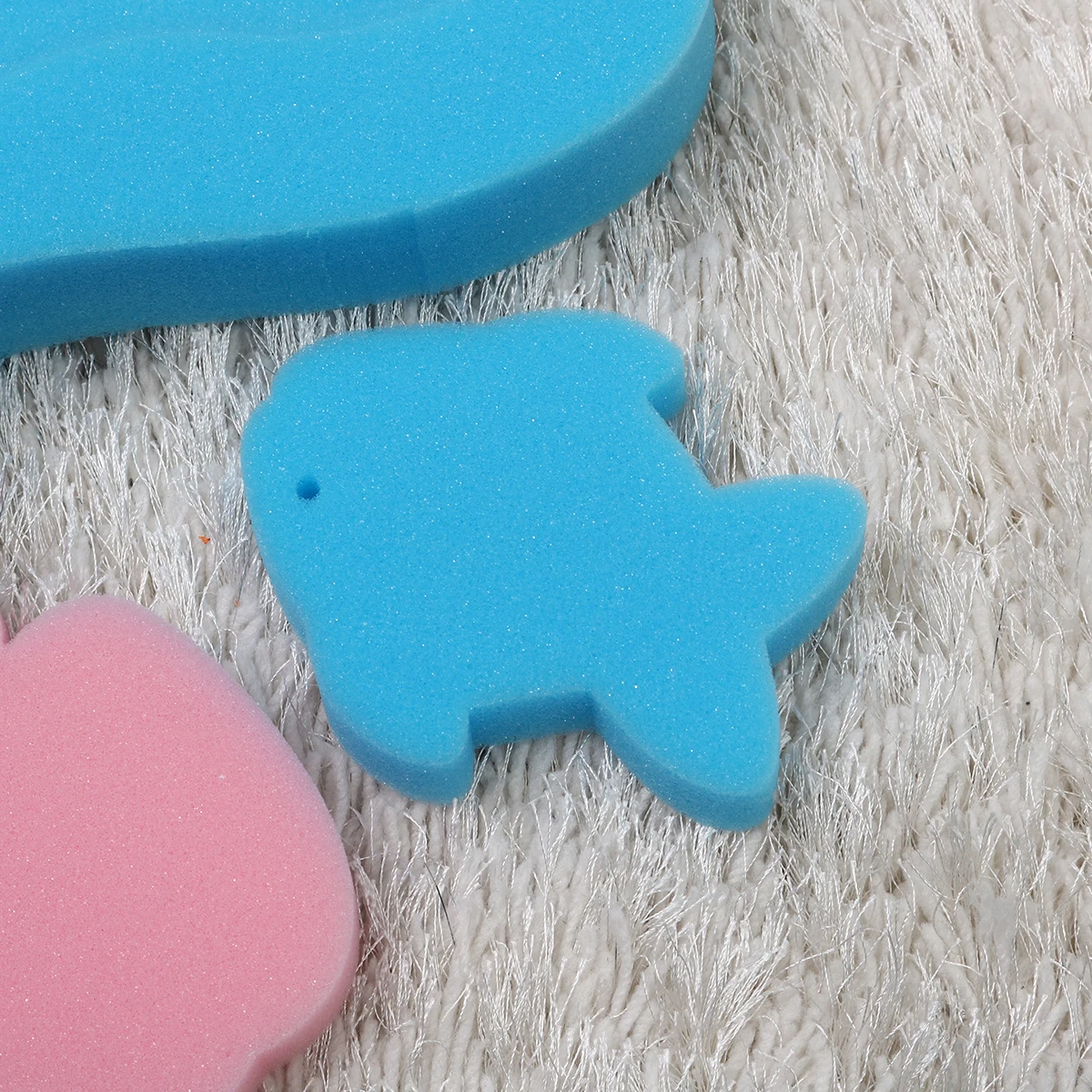 

1pc Bath Mat Non-Slip Infant Bathtub Cushion Bathing Sponge Quick Drying Support Pillow For Newborn Blue