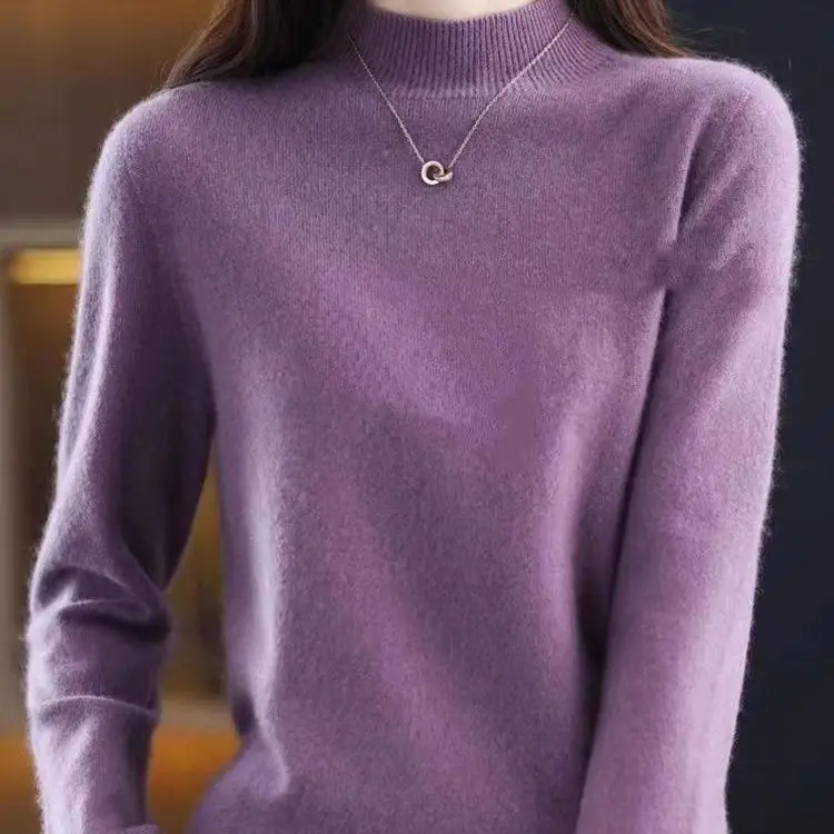 Clearance Special Offer Wool Half Height Loose Temperament Versatile Sweater