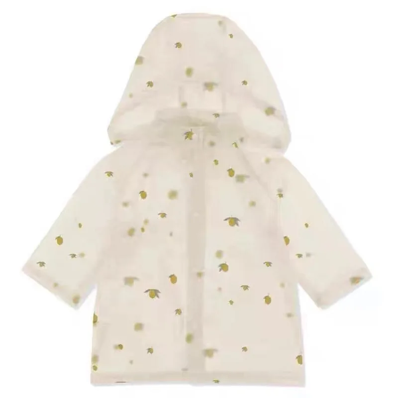 KS Kids Raincoat Waterproof Boys Girls Rain Jackets Cartoon 2022 Baby Rain Coat Outfits Cherry Pattern Cute Rainwear Clothes