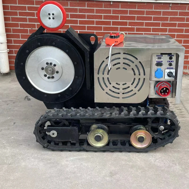 22 Kw 30kw 37kw Rubber Track Diamond Electric Wire Sawing Concrete Stone Granite Rock Quarry Wire Saw Machine