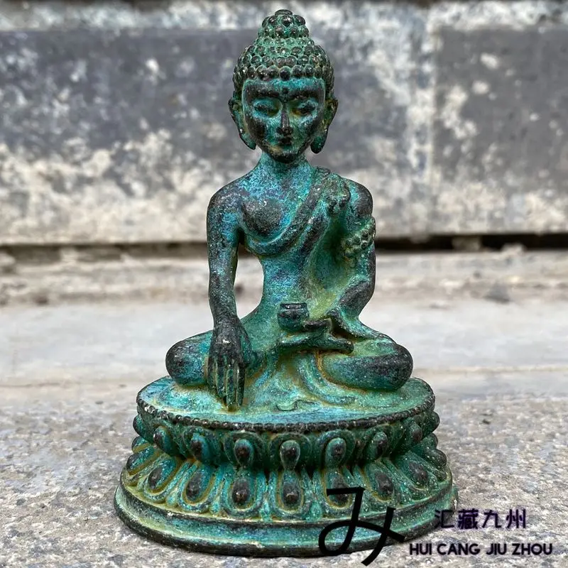 Retro Sitting shakyamuni buddha medicine buddha Ornament Decoration Tea Pet Figurines Desk Decor Accessories