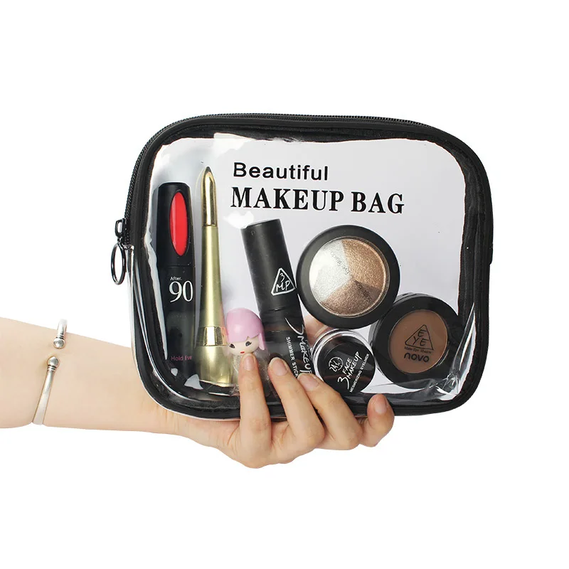 Transparent PVC Cosmetic Bags For Women Waterproof Toiletries Storage Bag Travel Makeup Bag Female Neceser Make Up Beauty Cases