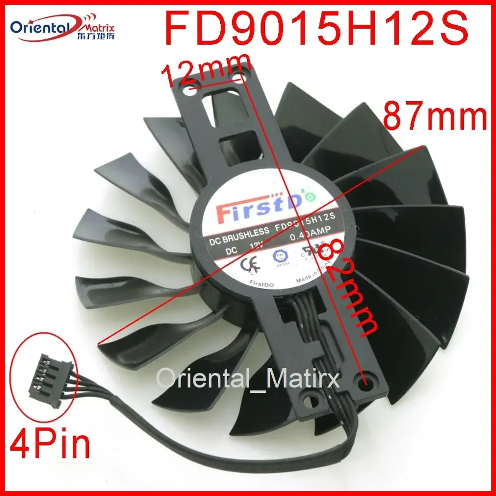 Free Shipping New FD9015H12S 12V 0.40A 87mm VGA Fan For GAINWARD GTX950 Graphics / Video Card VGA Cooler Fan 4Wire 4Pin