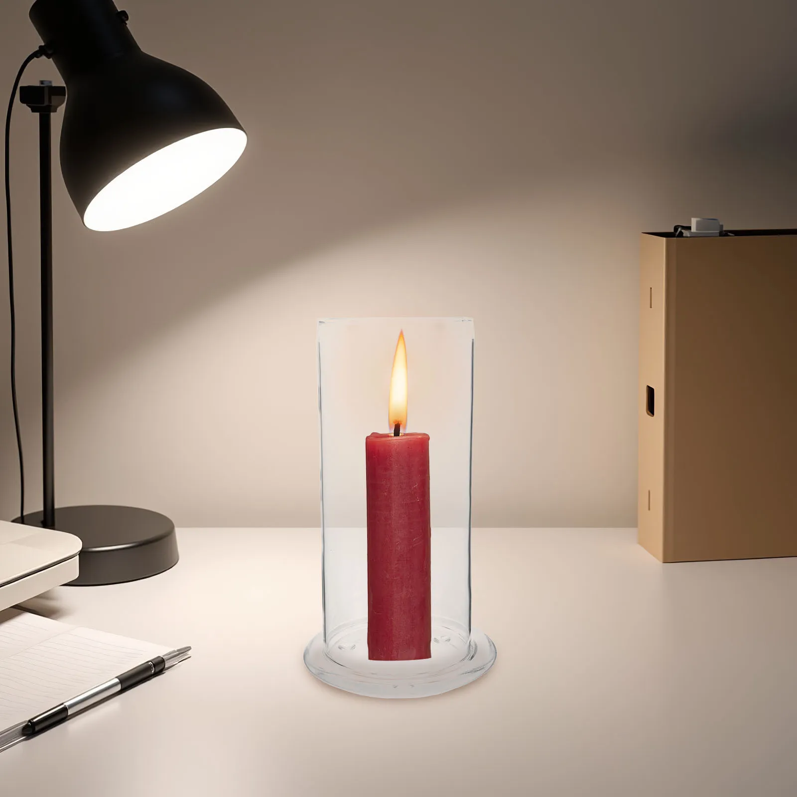 

Windproof Lantern Cover Glass Shade Outdoor Protective Lantern Waterproof Lamp Shade Accessories