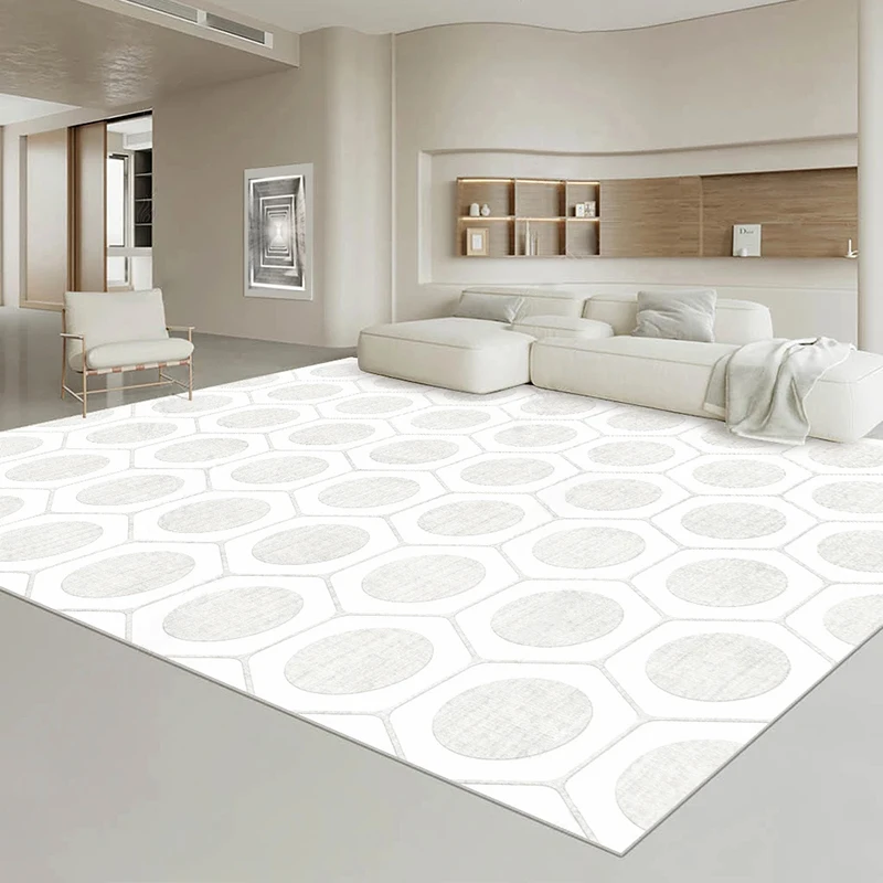 

Modern Non-slip Floor Mat for Living Room, Home Decoration, Stripes Rug, Soft, Fine, Short, Plush, Machine Washable, Big Size