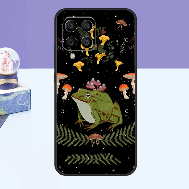 Vintage Retro Frog Mushrooms Case For Samsung Galaxy M34 M14 M54 M21 M51 M12 M32 M52 M13 M23 M33 M53 M20 M31s M30s Cover