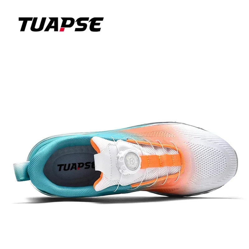 TUAPSE Men Running Shoes Fashion Rotating Buckle Flying Woven Breathable All Seasons Non-Slip Men Casual Sports Shoes Size 39-48