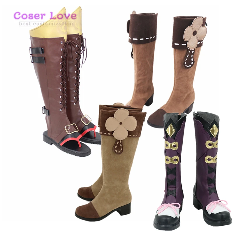 

Игра Genshin Impact Klee Thoma Yunjin Обувь для косплея Сапоги Обувь для Хэллоуина и Рождества