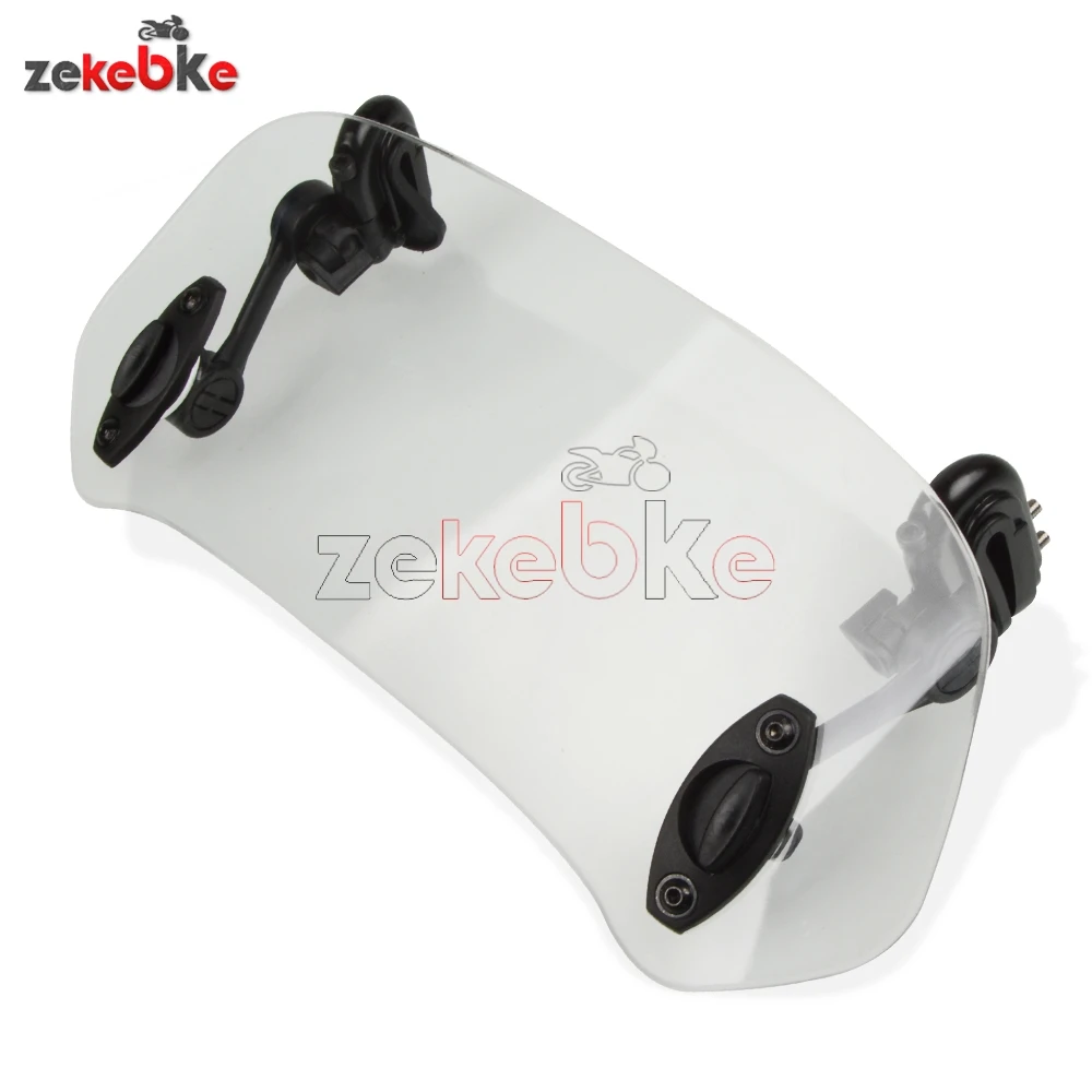 Universal Motorcycle Windshield Extension Adjustable Spoiler Clamp-On Windscreen Deflector For KAWASAKI For YAMAHA For HONDA 5