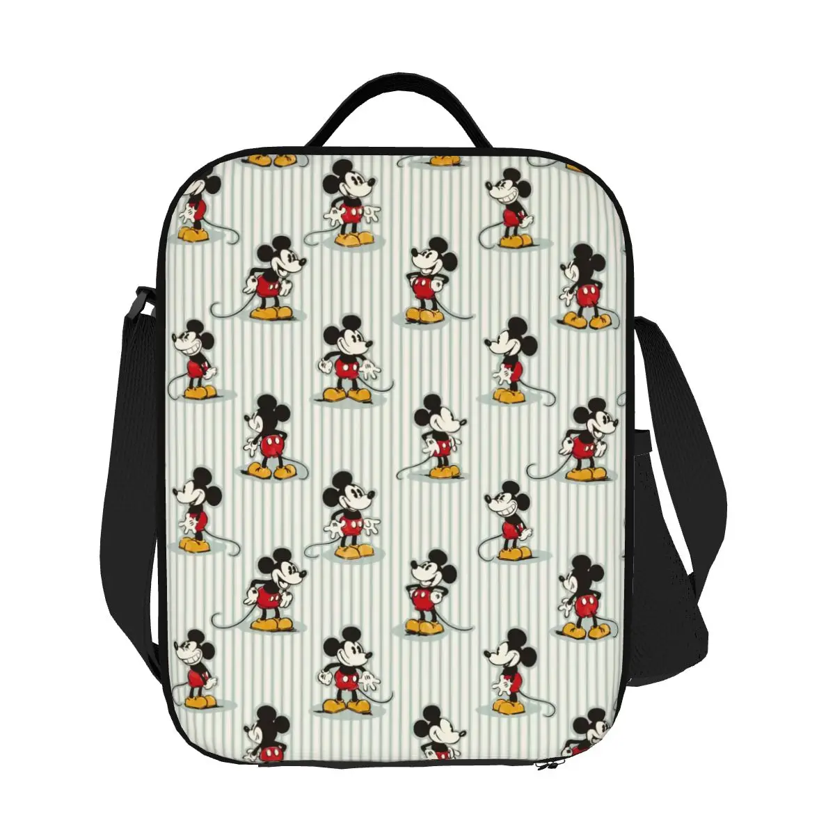 

Custom Cartoon Anime Tv Mickey Mouse Insulated Lunch Bag for Women Thermal Cooler Bento Box Office Work School