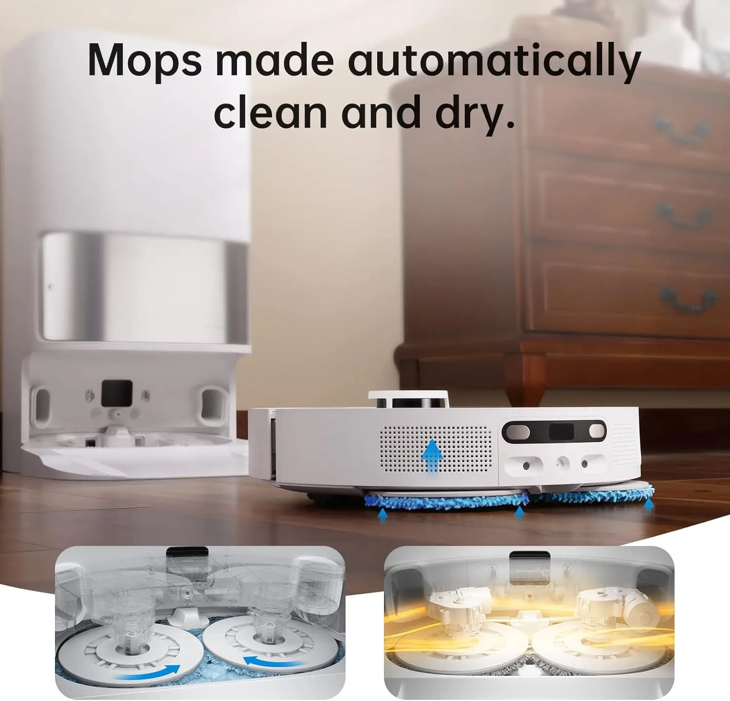 L10s Ultra Robot Vacuum and Mop Combo, Auto Mop Cleaning and Drying, Self-Emptying Base for 60 Days of Cleaning,