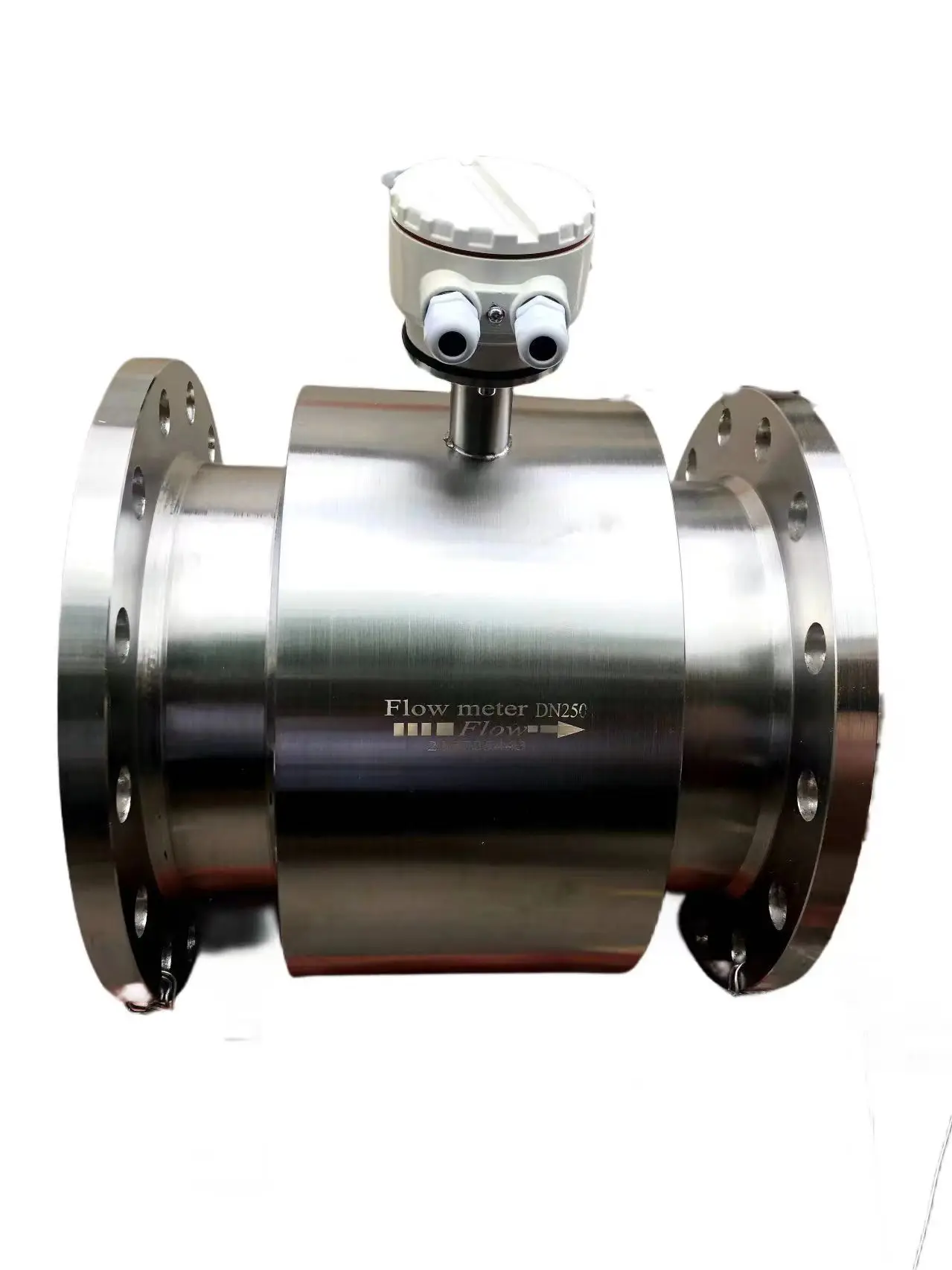 4-20mA 3 Inch Pipe SuS304 ANSI Flange Remote Type PTFE Lining Waste Water Magnetic Flow Meter With Transmitter