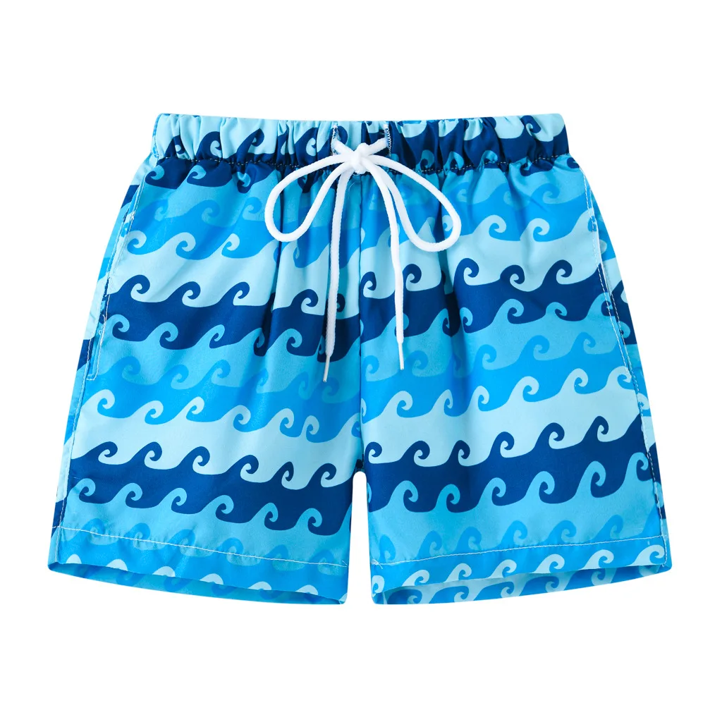 Tronco de natação estampado para bebês, shorts de praia infantil, maiô, roupa de banho, 2 a 8 anos, verão, 2023