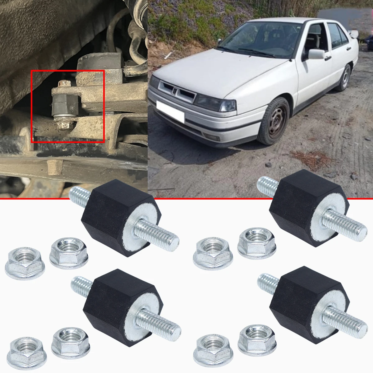 

Fuel Pump Engine Cover Rubber Mounts Bracket W/Nuts Vibration Isolation for Seat Toledo 1L 1992-1999 Intercooler Accessories Kit