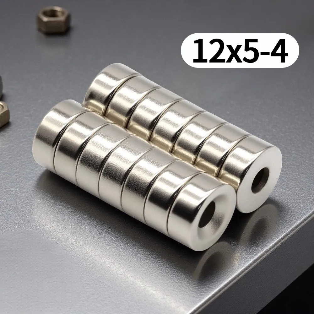 12x5-4mm Round Countersunk Hole Neodymium Magnet Disc Magnets With Screw Hole for Mounting Tool Holder DIY Workshop Fixing