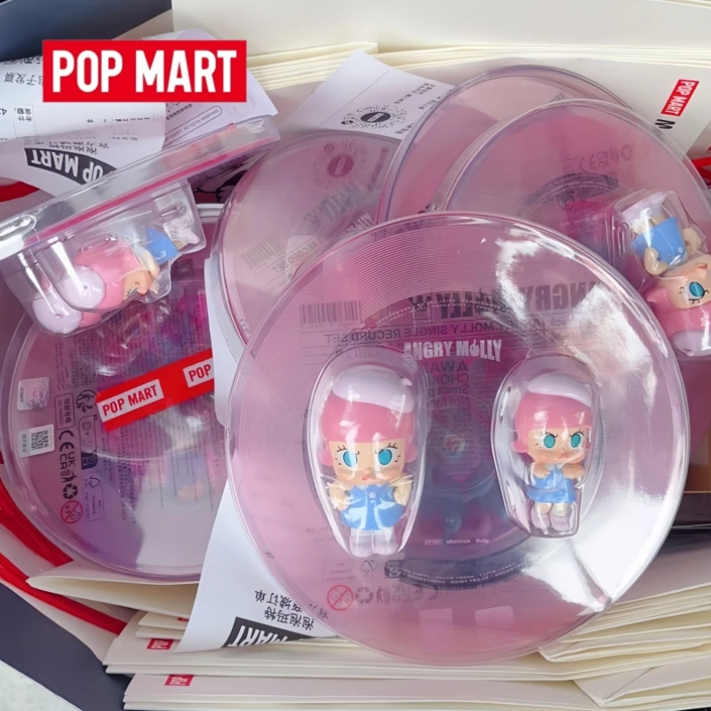 

POP MART Angry Molly Re Vinyl Disc Set Collectible Blind Box Cute Anime Figures Surprise Gift For Kids And Anime Lovers