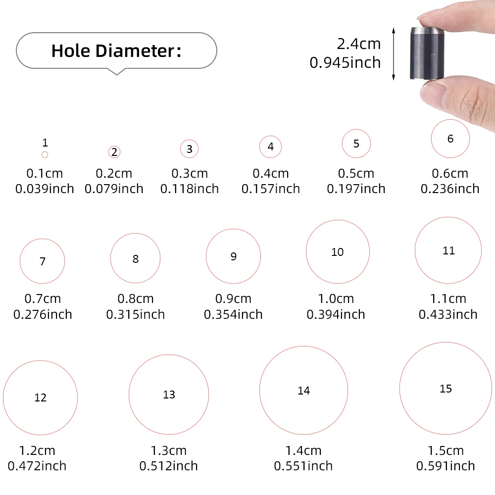Leather Hole Punch Cutter Working Tools for Leather Watch Bands Belts Canvas Paper Plastics Round Hollow Hole Punch Cutter Tool