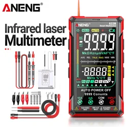 ANENG 622B 9999 Count multimetro professionale intelligente misuratore di tensione AC/DC Tester di corrente con strumenti Ohm diodo temperatura schermo a colori VA