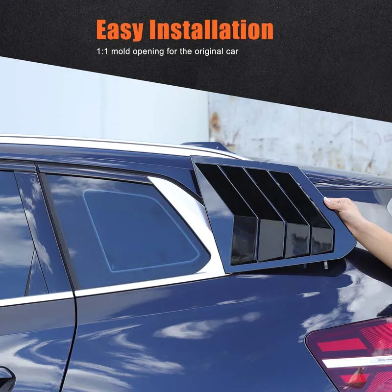 For BMW X3 G45 2025+ Black Car Rear Window Deflector Cover Sticker Rear Triangle Blind Decoration Auto Parts ABS