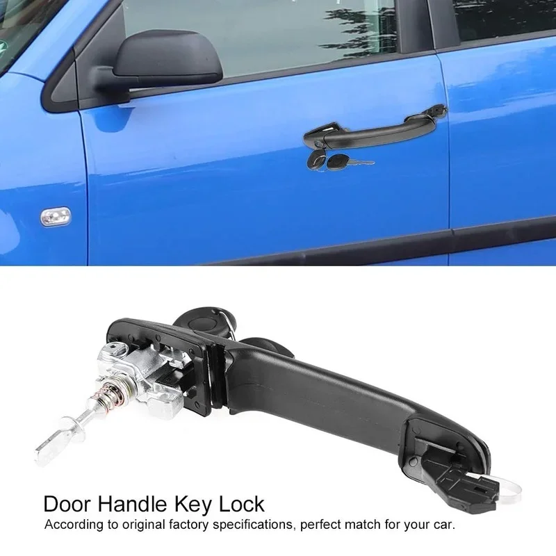 For VW Polo MK4 6N 6N1 6N2 Seat Ford Galaxy Door Handle with 2 Key Lock W/Keys Left Right 6N0837207C 6N0837207D Car Accessories