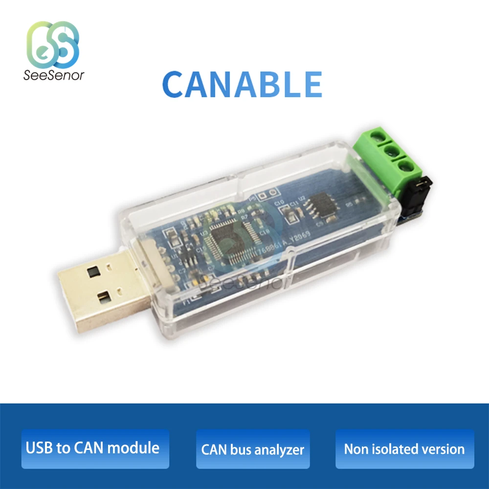 CANable USB to CAN Conversion Module CAN Debug Adapter CAN Bus Analyzer Debugging Assistant Isolation/Non-isolated Version