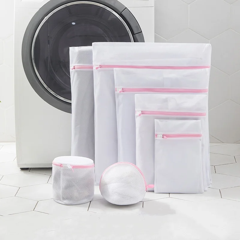 6 Size Zipped Laundry Bags Reusable Washing Machine Clothing Care Washing Bag Mesh Net Bra Socks Lingerie Underwear Laundry Bags