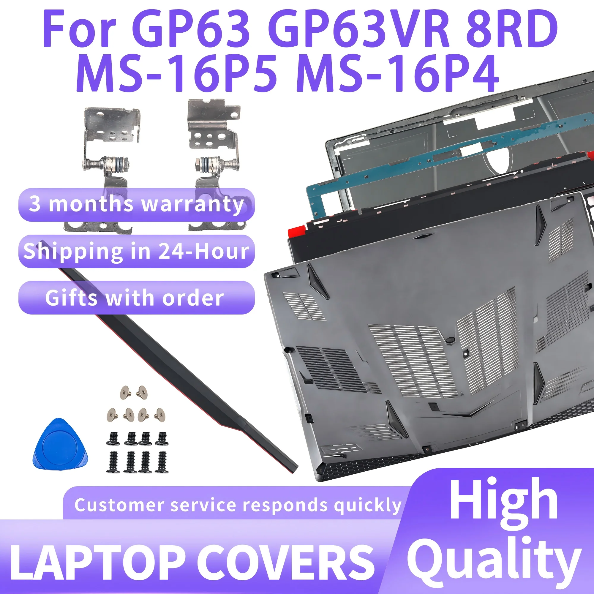 

New Covers For 8RE GP63 GP63VR GE63 MS-16P1 MS-16P5 16P4 16P6 LCD Back/Front Bezel/Palmrest/Bottom Case/Hinges