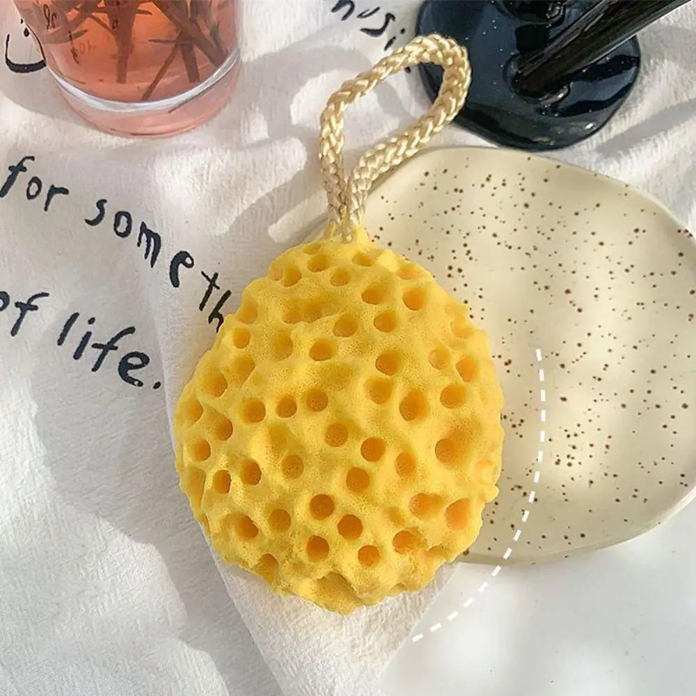 Portable Soft Sponge Bath Ball Honeycomb Candy Color Massage Brush . Cheese-shaped Cleaning Brush Baby