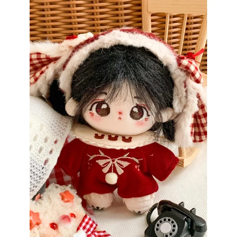 Original Kein Attribut Schöne Rote Samt Kaninchen Kostüm 10/20 cm Dress Up Kleidung Outfit Cosplay Weihnachten Geschenk
