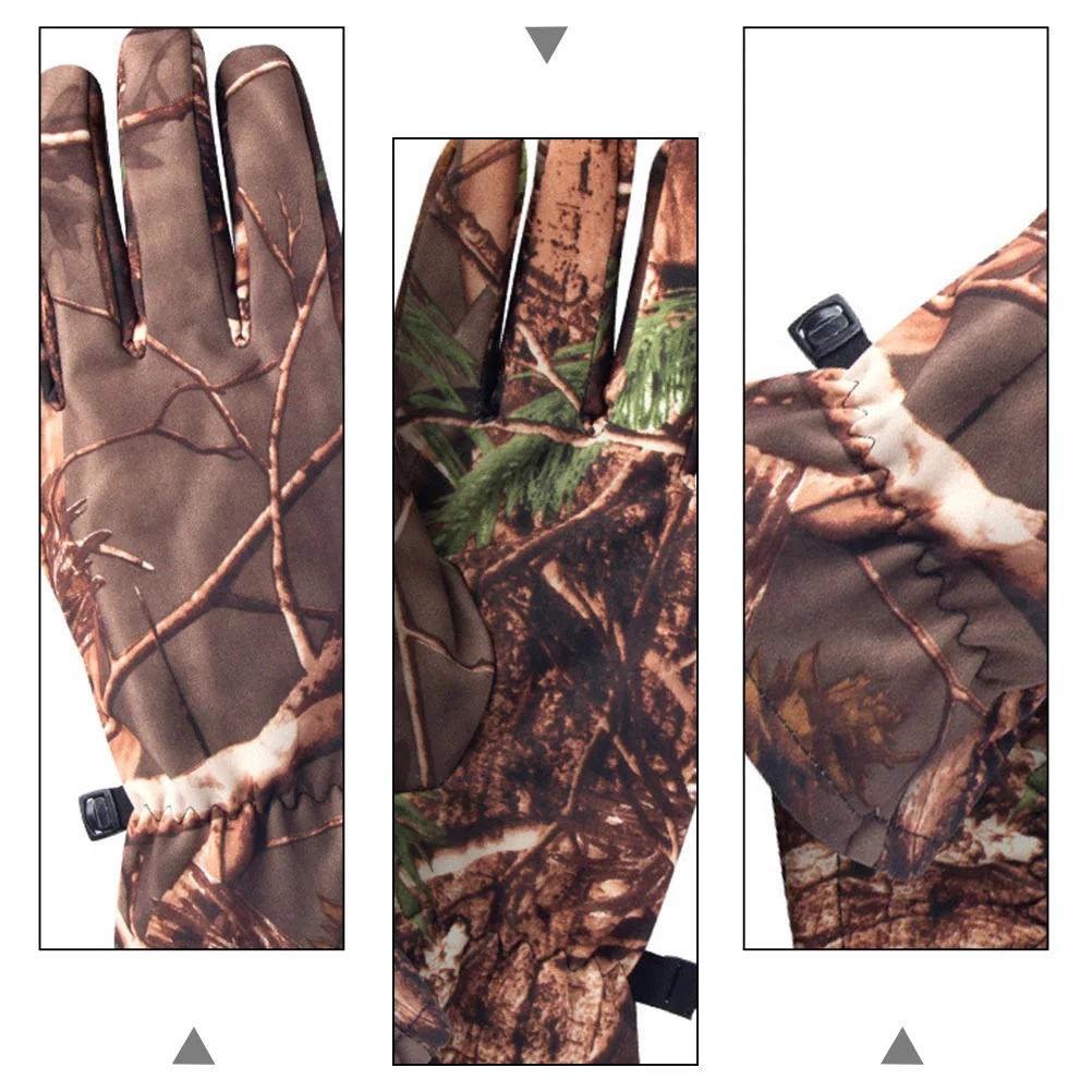 Hunting Gloves Ski Winter Warm Fingerless Full Outdoor Camouflage Waterproof Non-Slip Light Men's