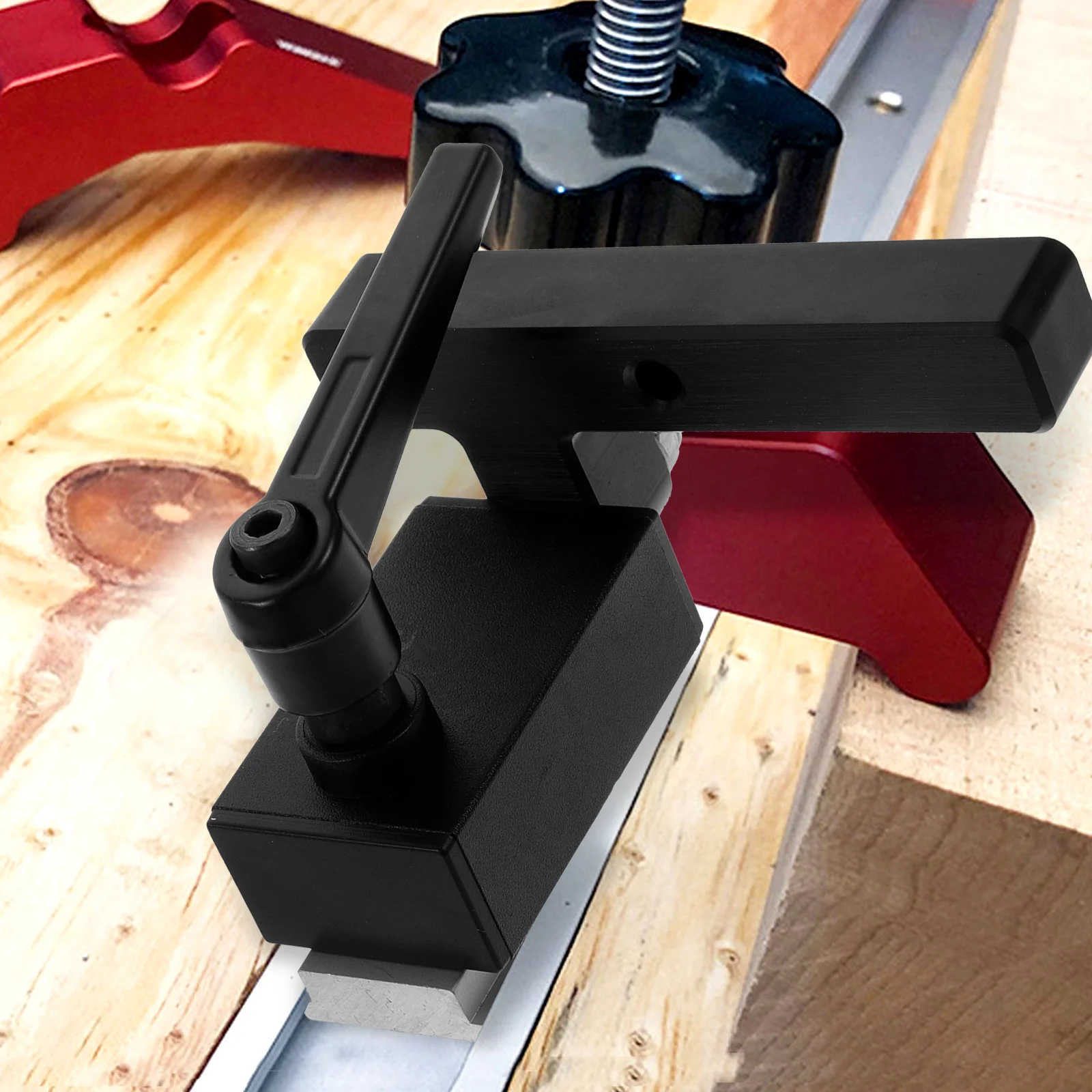 

Т-образная направляющая из алюминиевого сплава, деревообрабатывающий ограничитель, желоб, стопор, аксессуары для забора для инструмента с Т-образным пазом, точный контроль длины