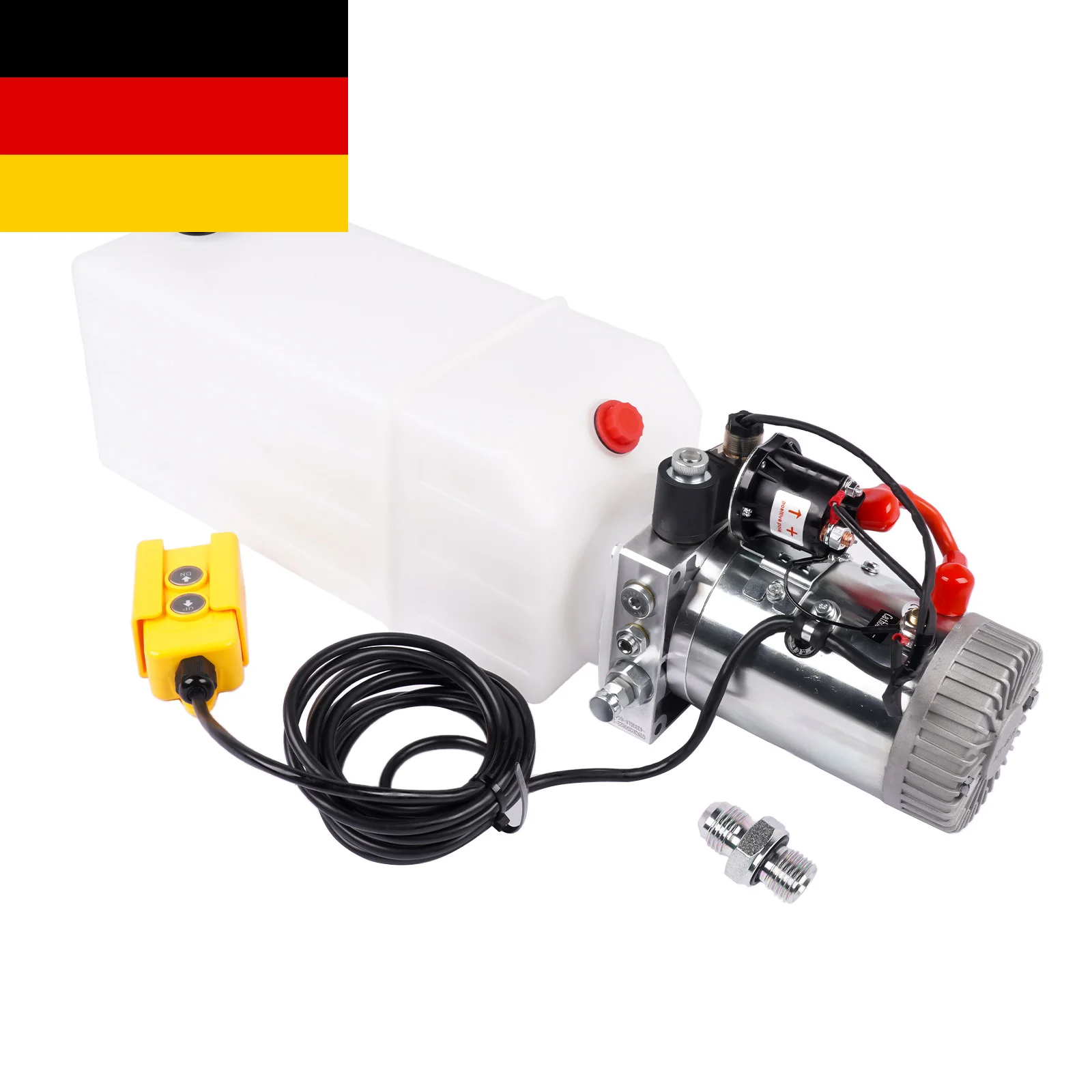 AP03 8-Liter-Hydraulikpumpe 12V für Anhänger, LKW, Kipplaster, Kunststoffkompatibel mit LKW-Ladeflächen, Wohnmobil-Nivellierung, Scherenhebebühnen, Kipplastern