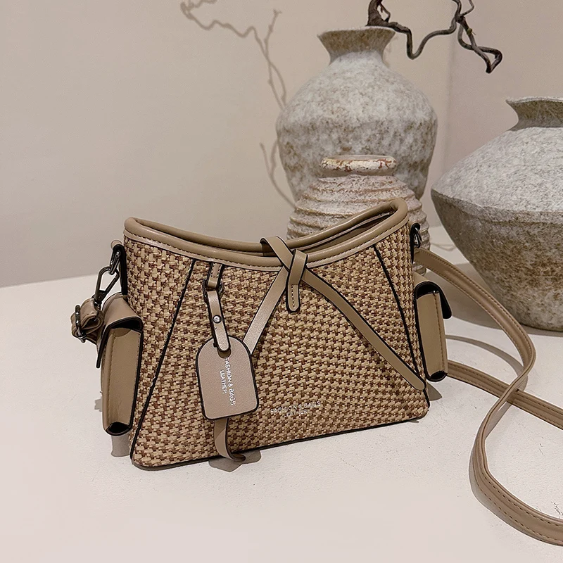 

Элегантная женская кожаная сумка через плечо, женские сумки через плечо, популярная сумка люксового бренда классического дизайна