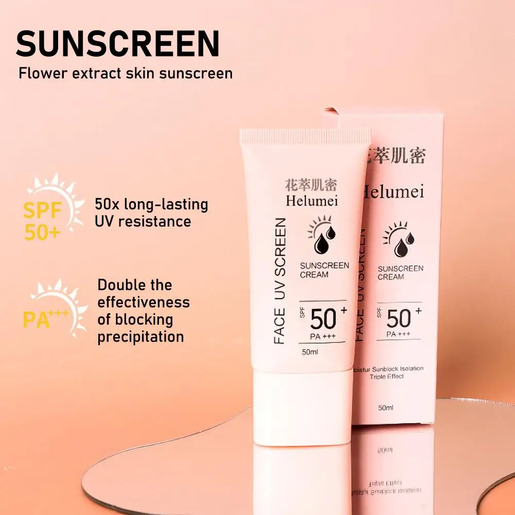 50ml Sonnenschutz spf 50 beruhigende feuchtigkeit spendende Sonnenschutz lotion starker UV-Schutz Sonnenschutz für Gesicht und Körper c9w5