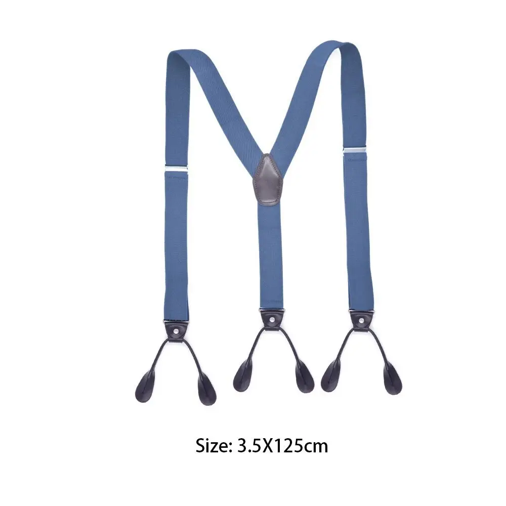 Wedding Party Trimmed Button End Leather Braces
